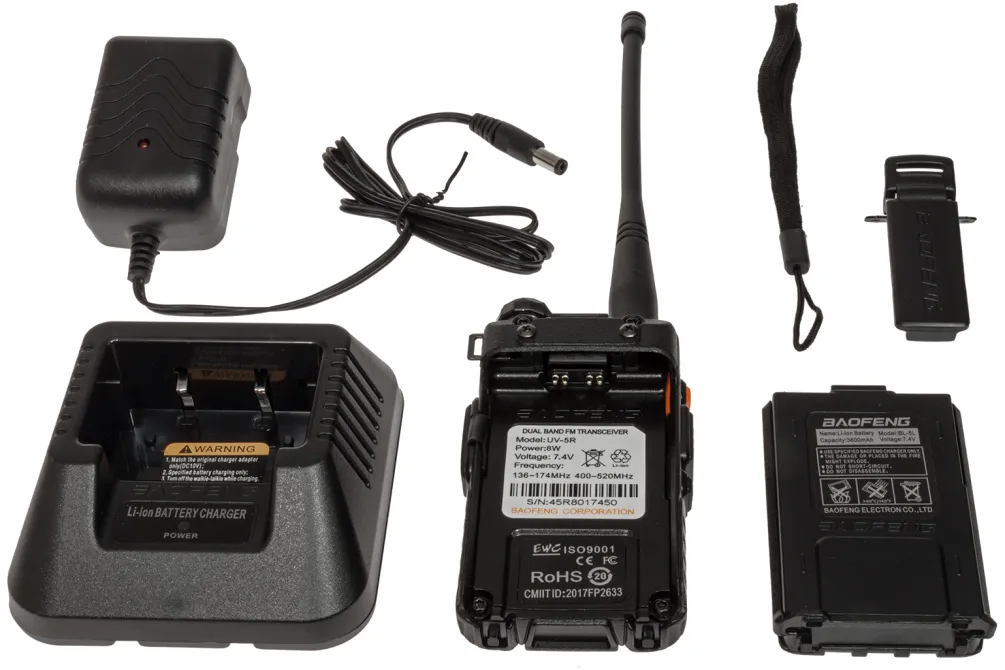 Rodes Baofeng UV-5R Dual-Band Radio – Kompletsæt Clearance