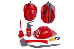 Rodes Brandmandshjelm og Tilbehør – 6 dele New