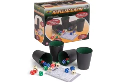 Rodes Deluxe Raflesæt / Yatzy – 4 bægre + 20 terninger mm New