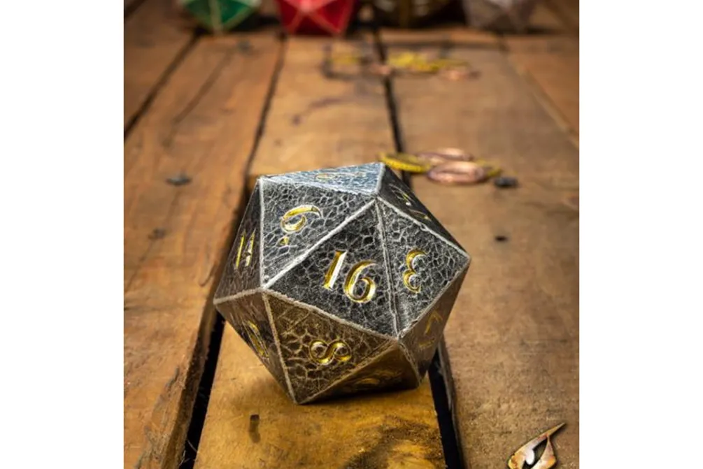 Rodes Dice D20 – Hammered Steel – 8,5 cm Sale