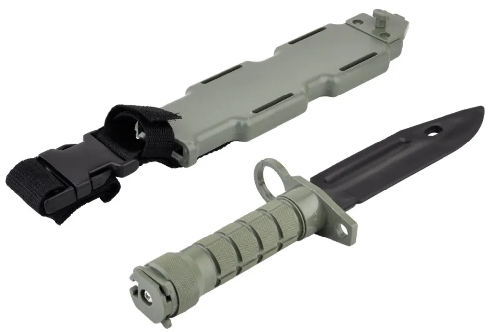 Rodes Dummy Bajonet M9 kniv med skede – Olive Hot
