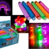 Rodes Fidget Pop-it Tube stor 20 cm – LED lys Hot