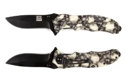Rodes Kniv / Knife White – Evil Skull + clip Best