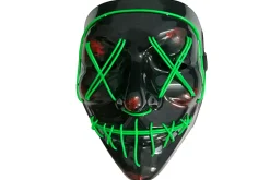 Rodes Lysende LED Halloween Maske – Grøn Sale