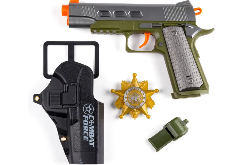 Rodes Militær Pistol med lys og lyd + skede Best