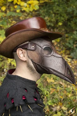 Rodes Plague Doctor Mask Leather – Brown Fashion