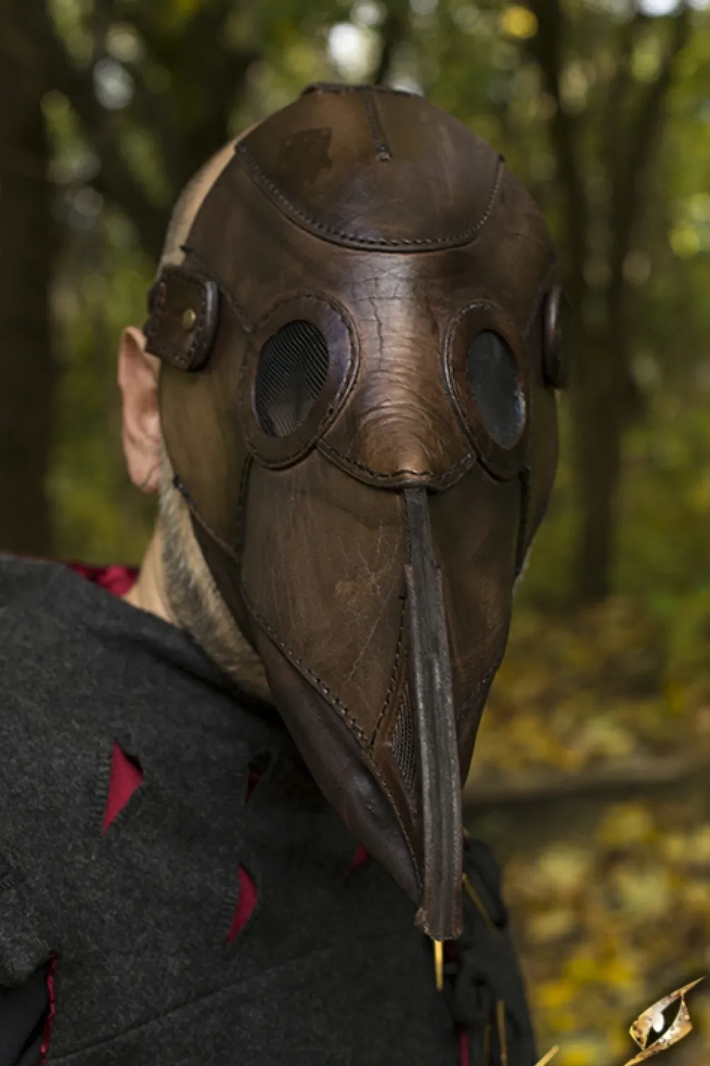 Rodes Plague Doctor Mask Leather – Brown Fashion