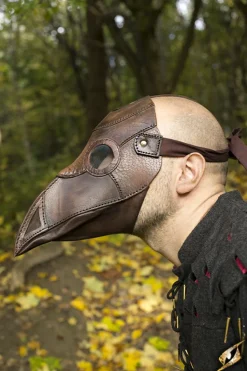 Rodes Plague Doctor Mask Leather – Brown Fashion