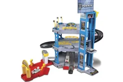 Rodes Police Commando Center Playset / 3 etagers Parkeringshus – inkl. 2 metalbiler New