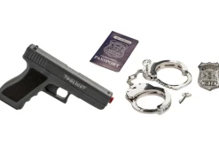 Rodes Politi pistol med lyd og tilbehør Online