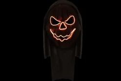 Rodes Pumpkin Mask / Græskar Maske med LED og Hætte Hot