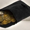 Rodes Rollespils Pung med 20x Coins Sort Clearance