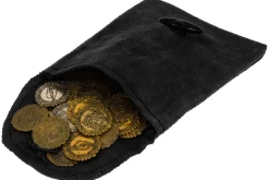 Rodes Rollespils Pung med 20x Coins Sort Clearance
