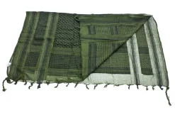 Rodes Shemagh Tørklæde 110 x 110 cm – Oliven/Sort Clearance