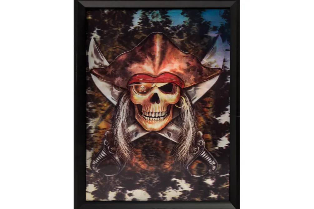 Rodes Skeletons Pirate 3D Hologram Billede Fashion