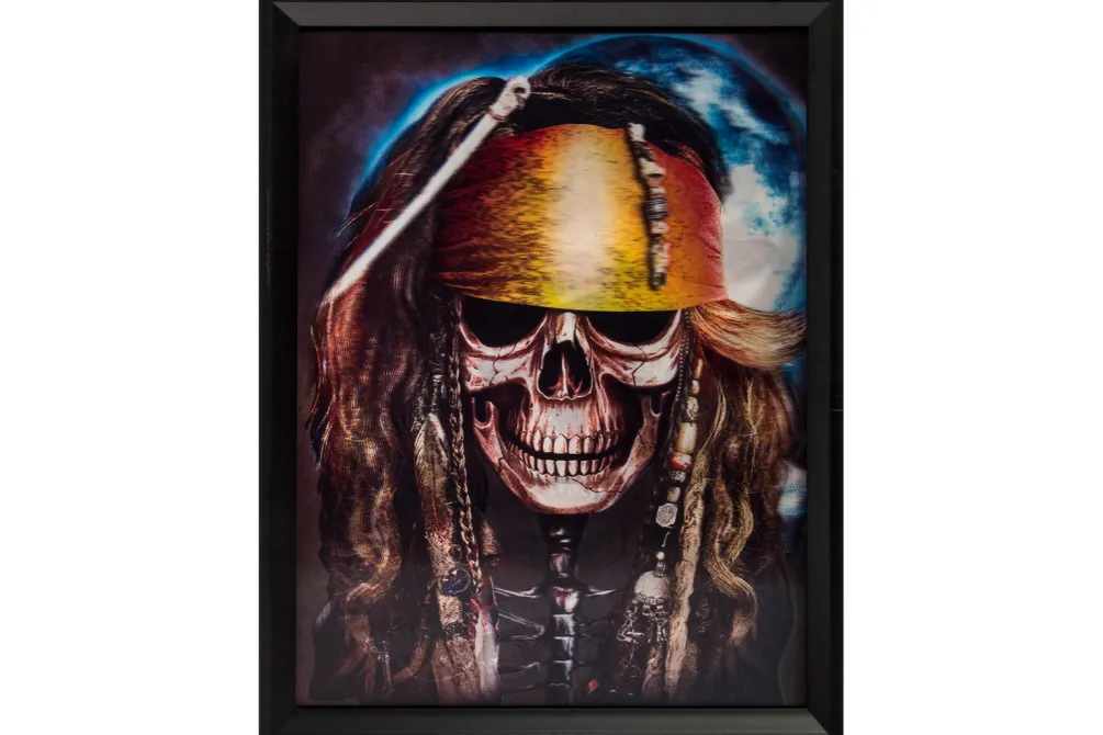 Rodes Skeletons Pirate 3D Hologram Billede Fashion