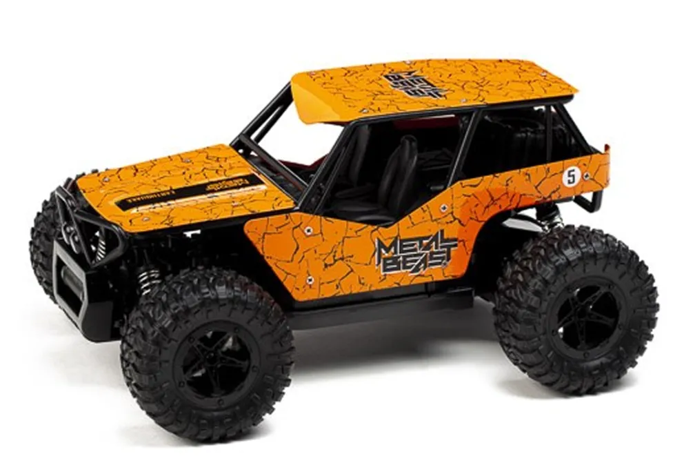 Rodes Stor Fjernstyret Metal Beast bil 1:16 – Orange – Kompletsæt Hot