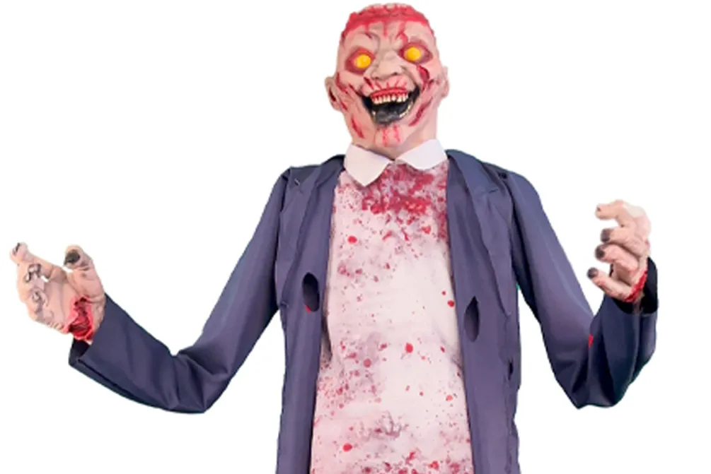 Rodes Uhyggelig Bevægelig Zombie med Lyd og Lys – MEGA 215cm Fashion