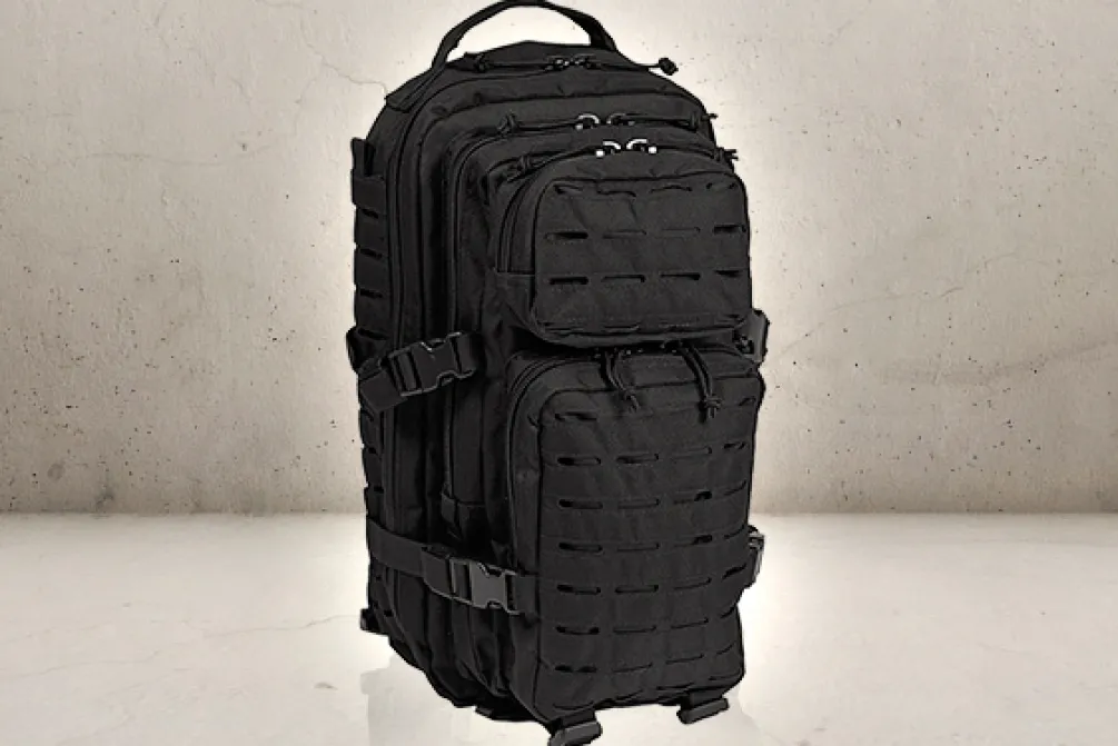 Rodes US Assault Pack Small Lasercut – Black New