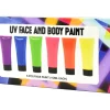 Rodes UV / Neon Ansigt & Krops Maling – 6 stk. Fashion