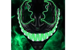 Rodes Venom Lysende LED Halloween Maske – Grøn Hot