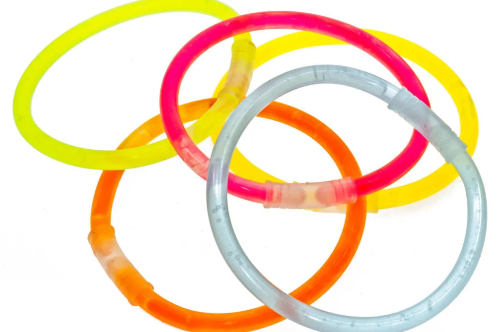 Rodes 15 x Glow sticks 20 cm / knæklys pinde inkl. samleled Fashion